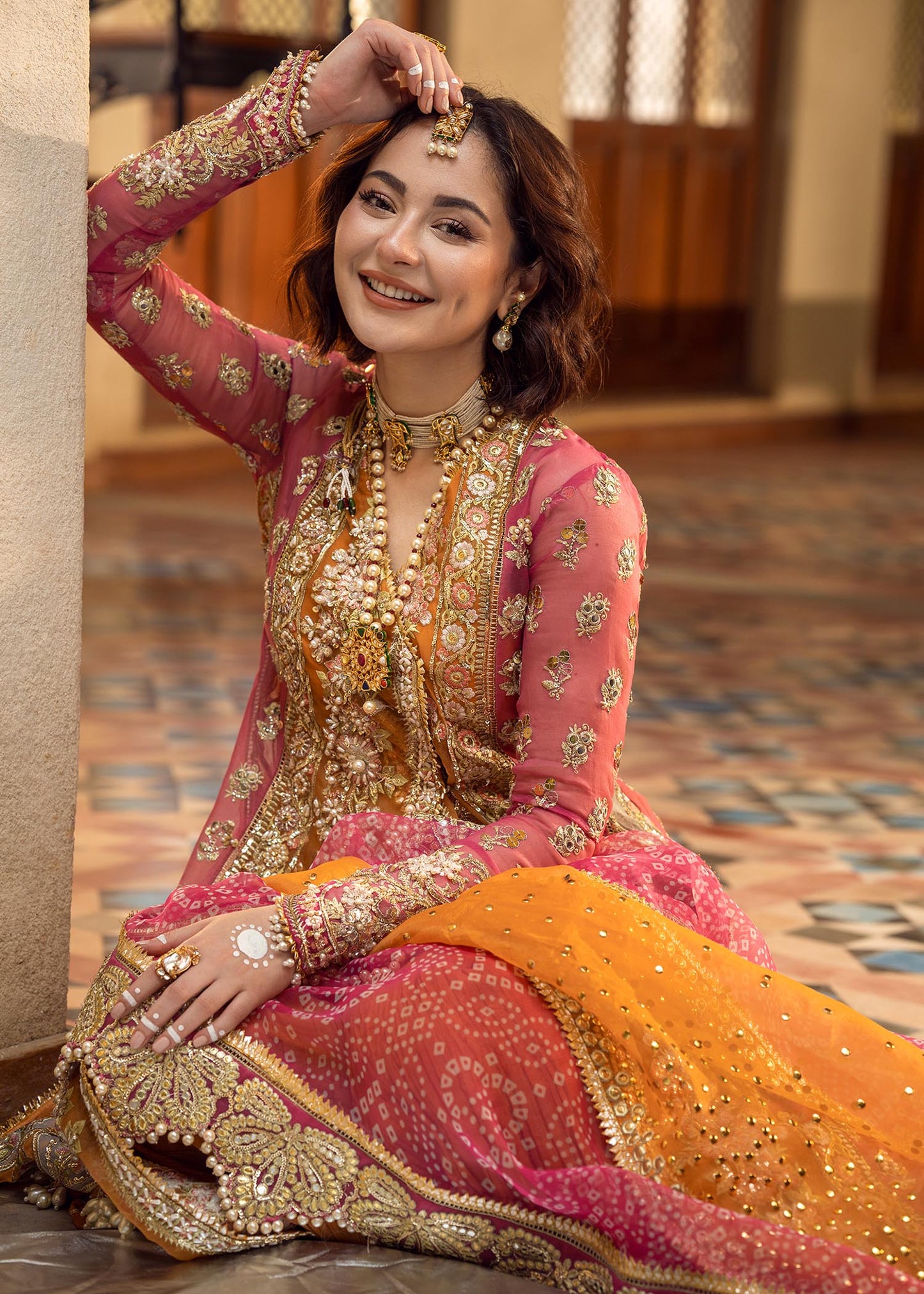 Crimson 3 PCS (Mehndi Galore)
